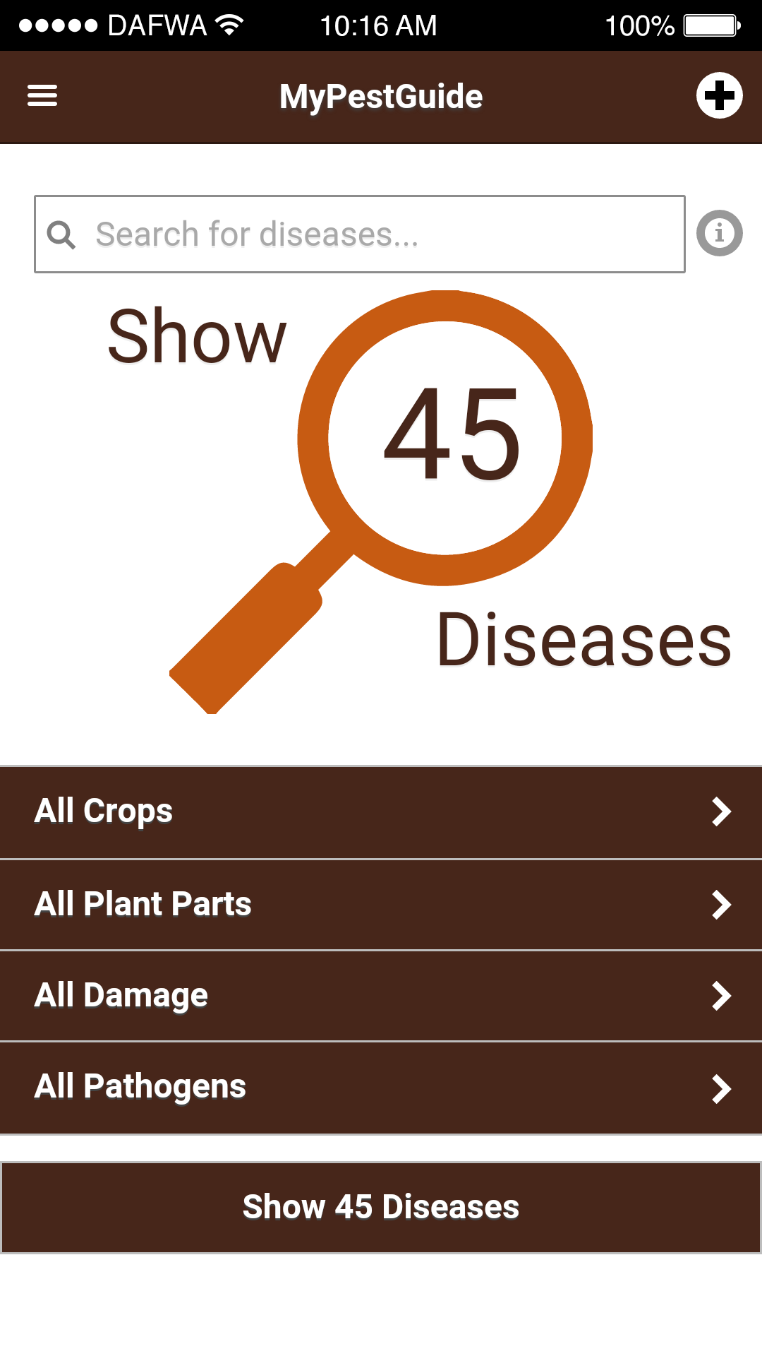 Diseases Screenshot
