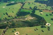 Farm forestry aerial photograph of permanent planting