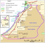 Map showing the project study area in the Pilbara region of Western Australia