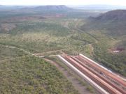 Irrigation channels in the Ord River irrigation area Aerial view looking north over the underdeveloped Weaber Plains in the East Kimberley