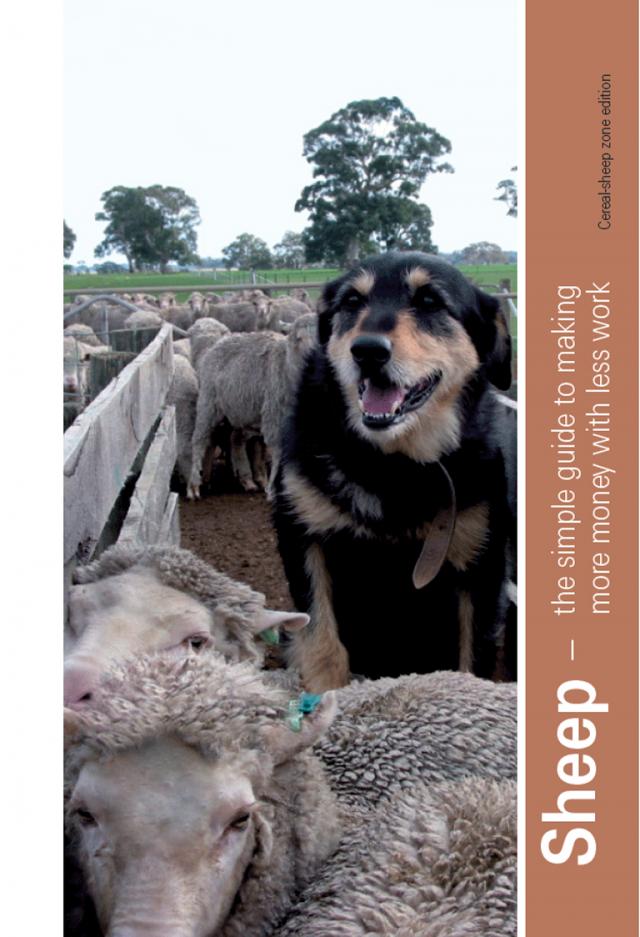 The book is titled Sheep – the simple guide to making more money with less work