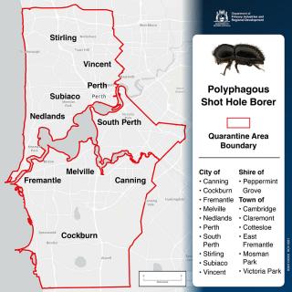 A map of 17 local government areas.