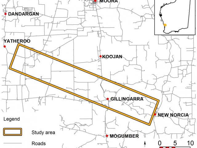 Map of the Capitela project area located about 120km north of Perth