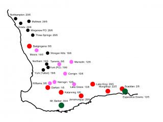 Map of canola blackleg spore maturity forecast for 13 May Canola blackleg spore maturity forecast for 13 May