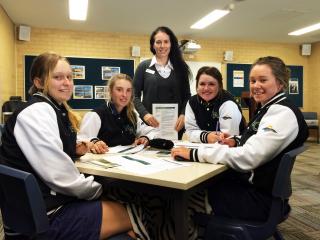 Students from WA College of Agriculture - Harvey prepare a farm biosecurity action plan with guidance from Department of Agriculture and Food staff.