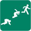 Runner at startling line icon