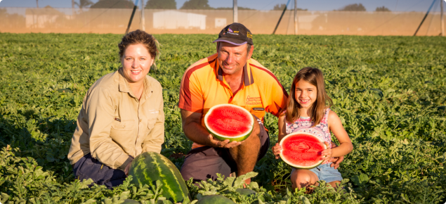 Grower with produce in Carnavon