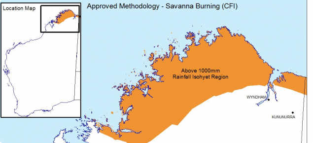 Above 1000mm rainfall isohyet region_approved savanna burning methodology