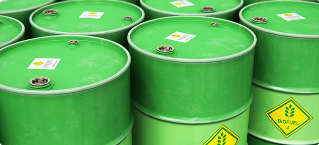 Green biofuel drums - cropped
