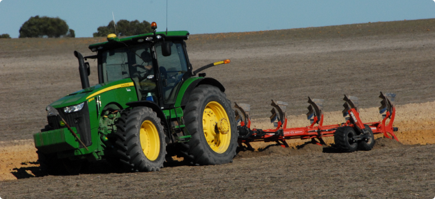 Mouldboard ploughing water repellent soil