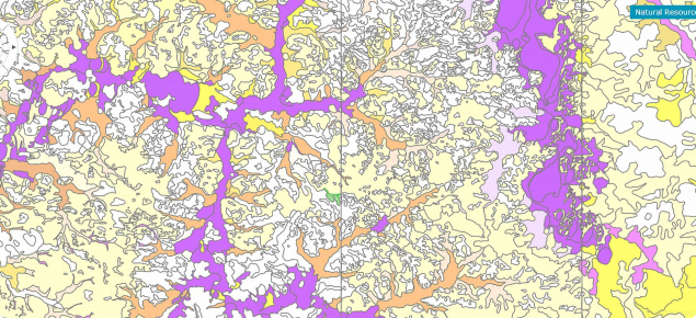 Saline land and salinisation risk map from NRInfo