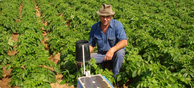 Equipment used in soil moisture monitoring