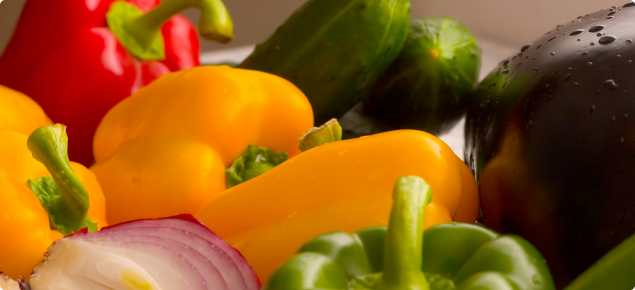 close up of fresh vegetables