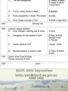 DPIRD Dale field day program