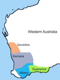 Map of WA showing where the 4 port zones surveyed are located - Geraldton, Kwinana, Esperance and Albany Map of WA showing where the 4 port zones surveyed are located - Geraldton, Kwinana, Esperance and Albany
