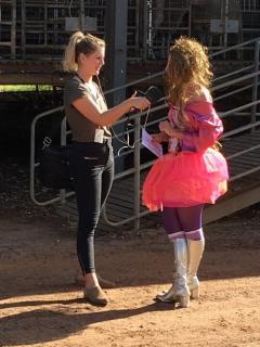 Tyne Logan from the ABC interviews DAFWA staff member Beth Paganoni