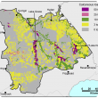 Broad scale map (1:250 000) of the Southern Wheatbelt Agzone showing the distribution of calcareous loamy earths. The distribution is very scattered with minor occurences of 50–100% near Lake Grace and to Lake King.