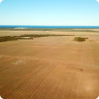 Aerial photograph of broad-based banks on the south coast of Western Australia