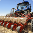 Agricola Italiana K series pneumatic precision drill used to seed the trial