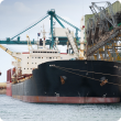 Picture of a bulk ship in the Port of Esperance being loaded with grain