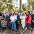 DAFWA’s Aboriginal Business Development (ABD)  staff, Kelly Flugge, Kira Tracey, Karlee Bertola, Josephine Fitzpatrick, Mark Chmielewski and Maurice Griffin are pictured with members of the first aboriginal producer group in WA, the Noongar Land Enterpris