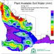 Map of WA showing plant available soil mioisture