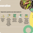 Banner provides information on the principles of regenerative agriculture.