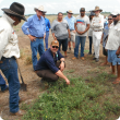Part of this week’s Indigenous Cattleman’s workshop was a field pasture walk. David McLean from Resources Consulting Services with some of the workshop participants.